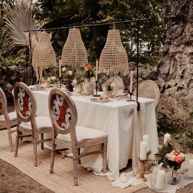 Tischdekoration im Boho Stil