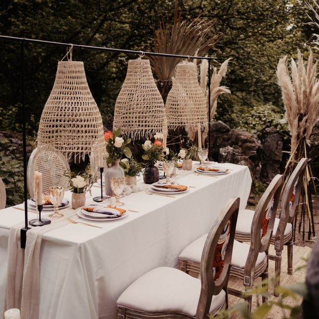 Tischdekoration Pampasgras