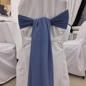 Stuhlschleife "Chiffon" Staubblau