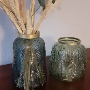 Dekovase Perlenrand 2er