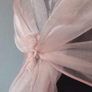 Stuhlschleife Überwurf Organza "Blush Pink" 125x125cm