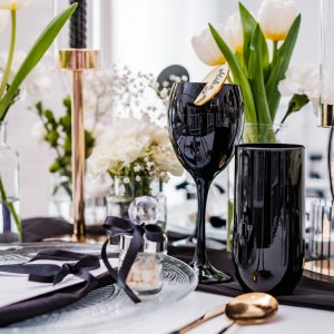 Weinglas Schwarz Elegant